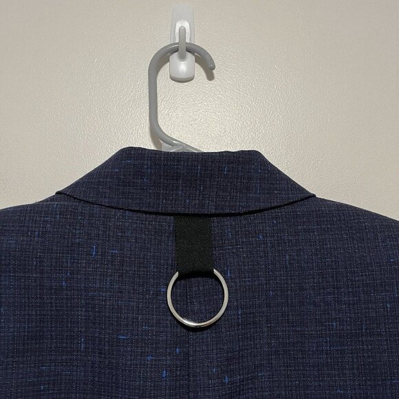 Tibi NWT Double Breasted Blue Flecked Wool Blazer Size 2 - Picture 7 of 10